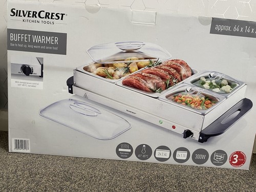 Silver crest section buffet - crest, 4-section