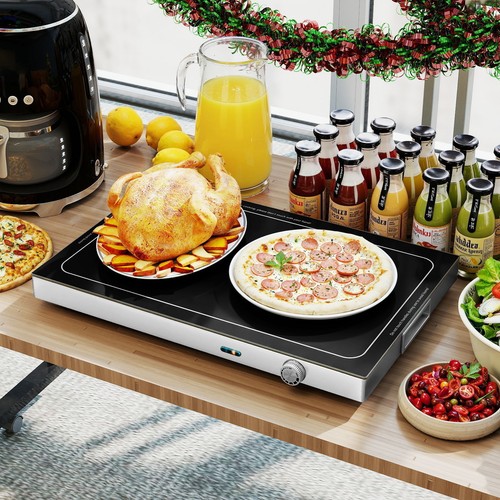 Tempered glass top food warmer - glass,
