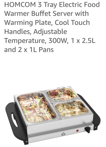 Homcom electric food warmer - electric,