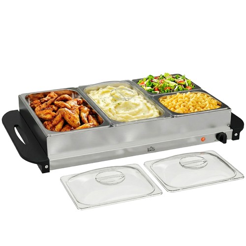 Homcom tray electric food - homcom, 4